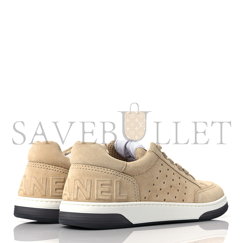 CHANEL SNEAKERS SUEDE CALFSKIN BEIGE G39225 X56651 0P433